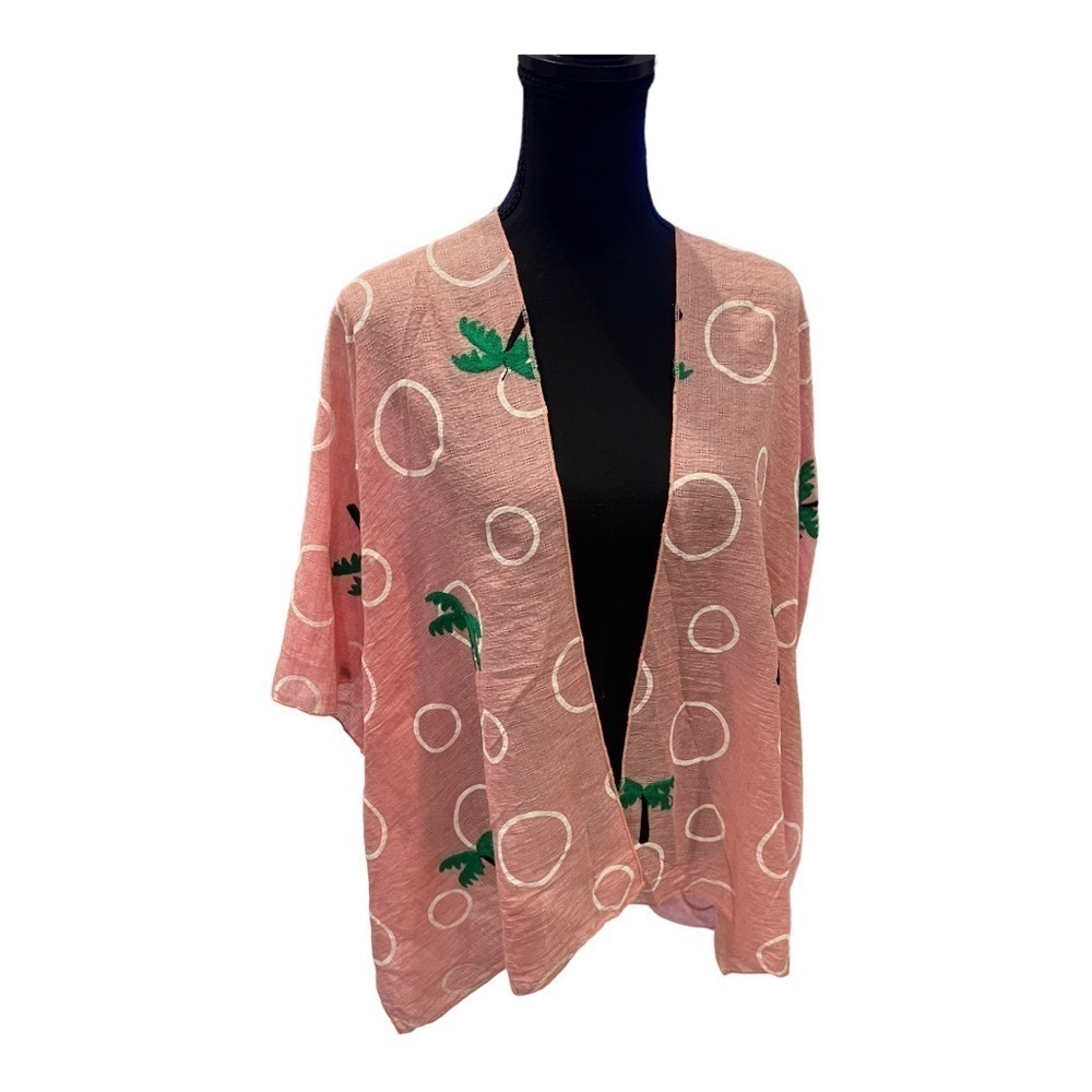 Janice Apparel Palm Tree Swim Coverup One Size NWT